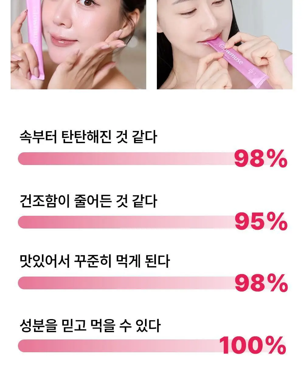[리뷰이벤트/속광콜라겐] 글로우뮤즈 올데이 글로우 콜라겐 복숭아 14포 (14일분) 상세페이지 18